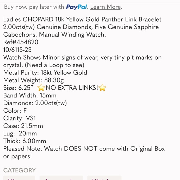 Chopard classic 18k with diamonds watch - Picture 13 of 15